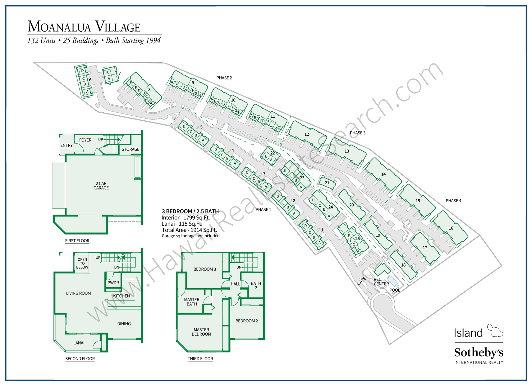 Moanalua Village Map and Floor Plan